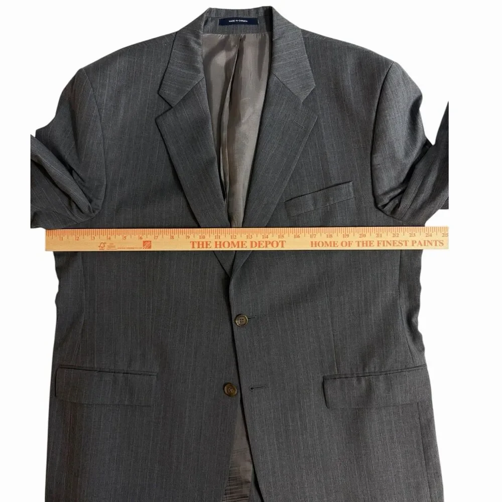 Lauren Ralph Lauren Men’s Sport Coat / Blazer 44R Gray Pinstripe Wool Cashmere